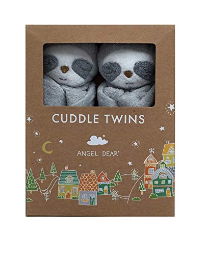 Angel Dear Grey Sloth Twin Set Blankies Box.