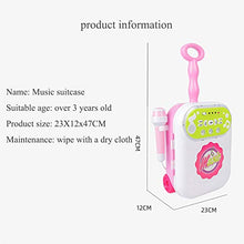 Load image into Gallery viewer, Children&#39;s Microphone Microphone Trolley Case Karaoke Baby Singing Machine Music Toy Can Be Connected to Mobile Phone Early Education,Blue
