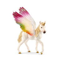 Schleich bayala, Unicorn Toys, Unicorn Gifts for Girls and Boys 5-12 Years Old, Winged Rainbow Unicorn Foal Multicolor, Large