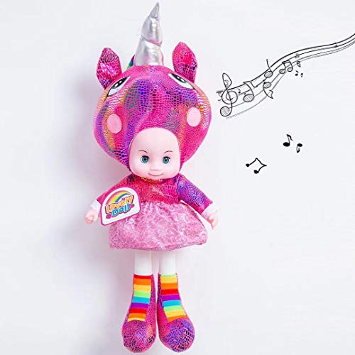 Pink Unicorn Doll,20 Inch Soft Baby Doll Gifts with Musical Sound,My First Baby Doll and Toy Cute Nursery Room Decor Babies Dolls for Infants, Toddlers, Girls and Boys