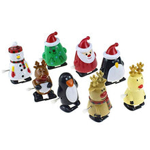 Load image into Gallery viewer, TOYANDONA 5pcs Christmas Clockwork Toy Cartoon Snowman Wind up Toys Figure Ornaments Christmas Table Decoration for Kids Party Favors Goodie Bag Filler
