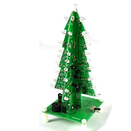 DDIY DIY LED Christmas Tree Colorful Electronics Soldering Practice Project Assemble Kit Flashing RGB Mixture LED diy electronics Kit