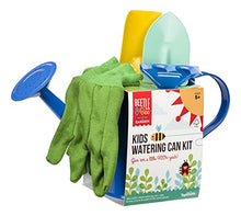 Load image into Gallery viewer, Toysmith Beetle &amp; Bee Kids Watering Can Kit, Includes Gloves, Trowel, Rake, Shovel, Watering Can
