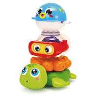 Stack 'n Squirt Bath Fun  Baby Bath Toy for Fun in The Bathtub and Kiddie Pool  3-Piece Infant Bath Toys Play Set  Keep Children Entertained While Bathing  for Babies 9+ Months