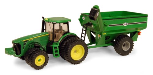 Ertl John Deere 8320R Tractor With J & M Grain Cart, 1:64 Scale