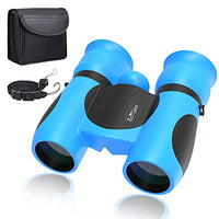 Boysea Real Binoculars for Kids, 8x21 High-Resolution Compact Binocular with Neck Strap, Toy for Sports and Outdoor Play, Spy Gear, Bird Watching, Adventure, Gifts for 3-12 Years Boys Girls (Blue)