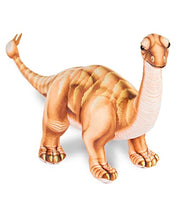 Load image into Gallery viewer, Real Planet Dinosaur Plush Toy - Realistic Stuffed Animal Gift for Kids All Ages, Big Jurassic Shunosaurus, Christmas Birthday Gifts (Brown Shunosaurus, 26&quot;)
