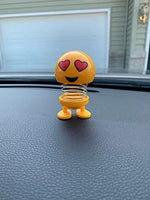 Shaking Head Toys Car Ornaments Bobblehead Nod Dolls Cute Cartoon Funny Wobble Head Robot Lovely Car Dashboard Decor Auto (Heart)
