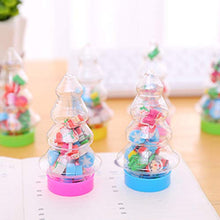 Load image into Gallery viewer, TOYANDONA 8 Bottles Mini Christmas Erasers Cute Cartoon Pocket Christmas Pencil Eraser Creative Stationery for Party Prizes Favors Holiday Party Favors (Random Color)
