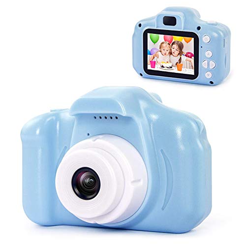 vicksune Kids Camera Children Digital Cameras for Boys Birthday Toy Gifts 4-12 Year Old Kid Action Camera Toddler Video Recorder 1080P IPS 2 Inch Blue