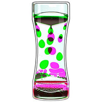 JRLAJRL Liquid Motion Bubbler Sensory Calming Tools Toy Autism Community Novelty Gifts Desk Toy (Pink&Green)