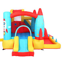 Volowoo Inflatable Water Slide Pool Bounce House,Rocket Inflatable Castle 420D Oxford Cloth & 840D Oxford Cloth Jump Surface for Summer Kids Party