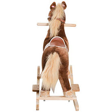Load image into Gallery viewer, Qaba Kids Plush Toy Rocking Horse Ride on with Realistic Sounds - Brown
