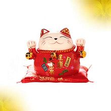 Load image into Gallery viewer, IMIKEYA Lucky Cat Piggy Bank Ceramic Maneki Neko Kitty Coin Bank Porcelain Money Change Pot Organizer Feng Shui Ornament for Home Office Car Decor
