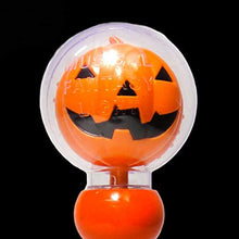 Load image into Gallery viewer, PMU Halloween Light Up Musical Spinning Pumpkin Wand 9 Inch LED Illuminated Prop for Kids Trick-or-Treating Pkg/1
