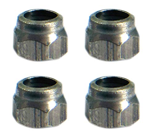 Teak Tuning Professional Fingerboard Lock Nuts, Nylon Insert, Stainless Steel, Silver (Pack of 4)