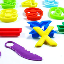 Load image into Gallery viewer, SUPVOX 17pcs Clay Dough Tools Kit Math Shapes Cutters Molds Playset Play Accessories for Kids Creative Dough Cutting
