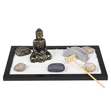 Load image into Gallery viewer, ArtCreativity Mini Zen Garden with Buddha Statue, Rake, Sand, Bridge and Rocks - 11 Inch x 6.5 Inch - Home, Office Desk, and Living Room Table Top Decor - Stress Reliever, Meditation, Relaxation Gift
