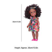 Load image into Gallery viewer, Comfortable African Black Girl Doll,(Q14-155 Blue bottom red flower diagonal skirt)
