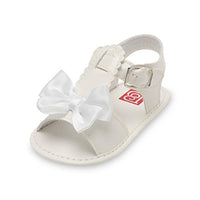 KONFA Toddler Infant Baby Girls Bowknot Casual Sandals,for 0-18 Months,Little Princess Summer Slipper Shoes (White, 0-6 Months)