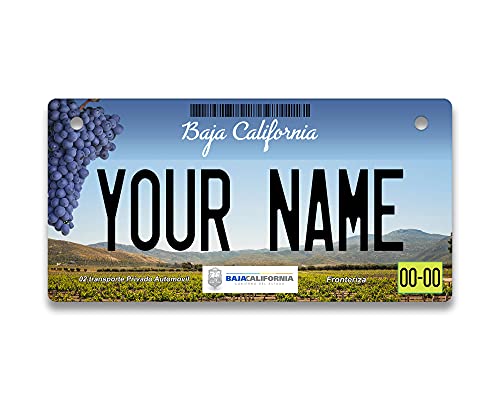 BRGiftShop Personalized Custom Name Mexico Baja California 3x6 inches Bicycle Bike Stroller Children's Toy Car License Plate Tag