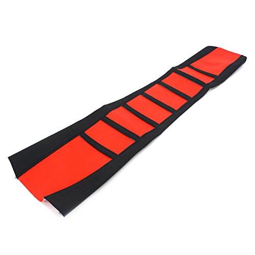 Ting Ao Spiffy Gripper Soft Motorcycle Seat Cover Rib Skin Rubber Dirt Bike Enduro (red)
