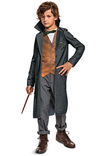 Disguise Newt Scamander Costume for Kids, Official Harry Potter Wizarding World Deluxe Fantastic Beasts Boys Outfit, Child Size