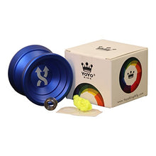 Load image into Gallery viewer, Yoyo King Double Agent Metal Yoyo with Narrow Responsive and Wide Nonresponsive C Bearing and Extra Yoyo String (Blue)
