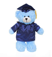 Plushland Blue Bear Plush Stuffed Animal Toys Present Gifts for Graduation Day, Personalized Text, Name or Your School Logo on Gown, Best for Any Grad School Kids 12 Inches(Navy Cap and Gown)
