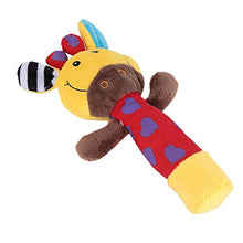 Load image into Gallery viewer, Baby Rattle, Colorful Baby Rattles Cartoon Stuffed Animal Plush Hand Rattle Baby Rattle Stick Plush Appeasing Toys(#3)
