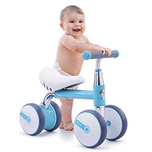 Load image into Gallery viewer, Baby Balance Bike for 10-24 Months Riding Toys for Toddler Baby Balance Bike Walker 4 Wheels No Pedal Bicycle to Exercise Standing and Running Birthday Gift for 1-2 Year Old Boys Girls (Blue)
