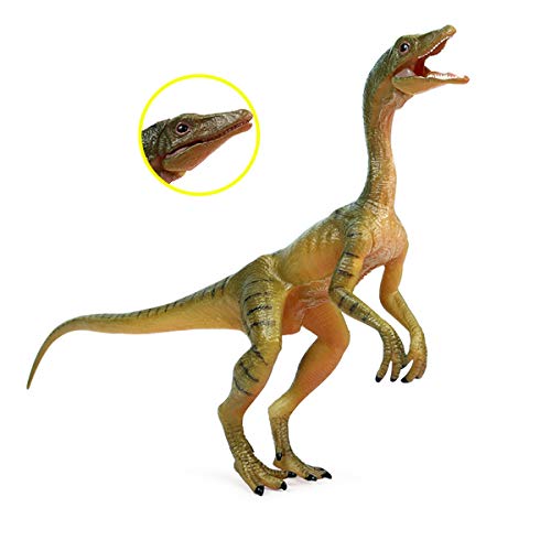 Compsognathus Model 1/5 Raptor Figurine Jurassic Realistic Dinosaur Figure Educational Painted PVC Toys Animal Collector Decor Dino Gift Party for Adult