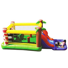 Load image into Gallery viewer, JumpOrange Jungle Inflatable Bounce House and Water Slide with Splash Pool (Blower Included), for Kids and Adults | Tunnel Entrance and Obstacle Course| Bouncy House | 100% PVC Vinyl | Summer Fun
