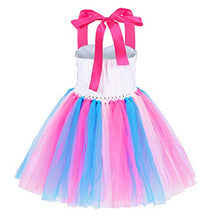 Load image into Gallery viewer, HenzWorld Little Girls Clothes Mermaid Costume Tutu Dress Outfits Princess Birthday Party Wedding Cosplay Ears Headband Rose Pink Kids 6-7Y
