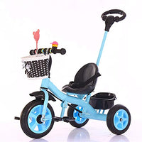 Tricycle for,Baby Tricycle| Children's Trike |2 in 1 Stroller Detachable|Fit from 6 Months to 6 Years|Blue Color|Pink|Green|74X53X85CM (Color : Blue)