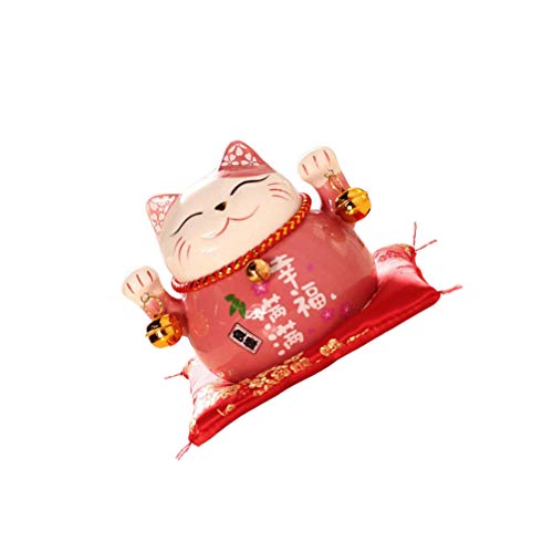 IMIKEYA Lucky Cat Money Box Ceramic Maneki Neko Lucky Cat Coin Bank Animal Money Bank Money Holder Saving Pot for Girls Boys Birthday Party Favors Pink Lucky Cat Coin Bank