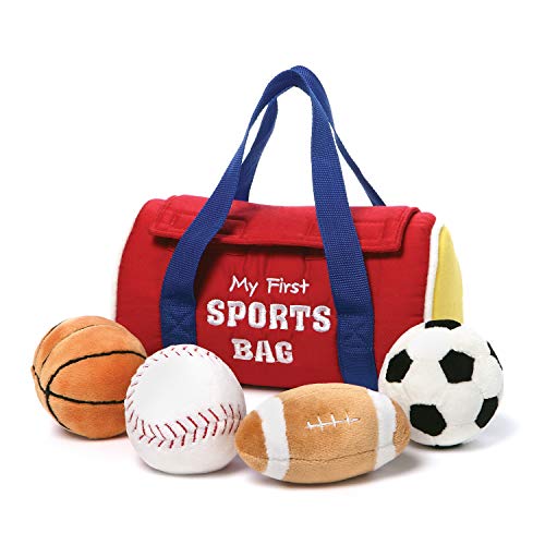 GUND Baby My First Sports Bag Stuffed Plush Playset, 5 Piece, 8