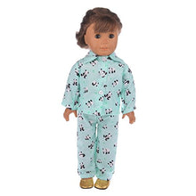 Load image into Gallery viewer, Tiuimk Pajamas Painted Flowers for 18 inch American Girl Clothes Our Generation Doll (Panda)
