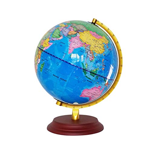 jojofuny World Globe Led Desktop Globe Rotating Vintage World Globe Decorative for Kids Educational Gift, 25 x 25 x 32cm