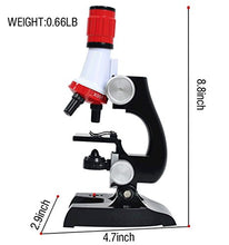 Load image into Gallery viewer, Science Kits for Kids Microscope Beginner Microscope Kit LED 100X, 400x, and 1200x Magnification Kids Science Toys,red
