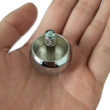 Load image into Gallery viewer, Kisangel Stainless Steel Metal Spinning Top Gyro Toy Mushroom Head Metal Desktop Gyro Toy Flip Spinning Toy Fingertip Decompression Toy for Adults Silver
