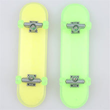 Load image into Gallery viewer, Yair Yangtze YY Luminous Finger Skateboard DIY Fingerboard Kit Wheels Shoes Obstacles Accessories Yellow Deck
