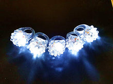 Load image into Gallery viewer, C&amp;H Solutions Shining White Clear LED Flashing Jelly Bumpy Finger Rings (72 Ct)

