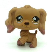 Load image into Gallery viewer, Littlest pet Shop LPS#716 Kid Toy Brown Cocker Spaniel Dog Flower Eyes
