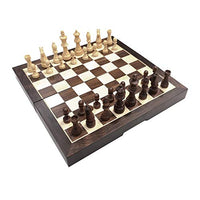 ZYF International Chess Set Chess Set - Wooden Travel Chess Set Magnetic Chess Set for Kids Adults Chess Board Folding Tournament Game BoardStorage Family Out