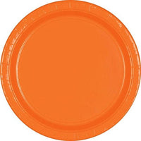 amscan Orange Peel Paper Round Plates | 9