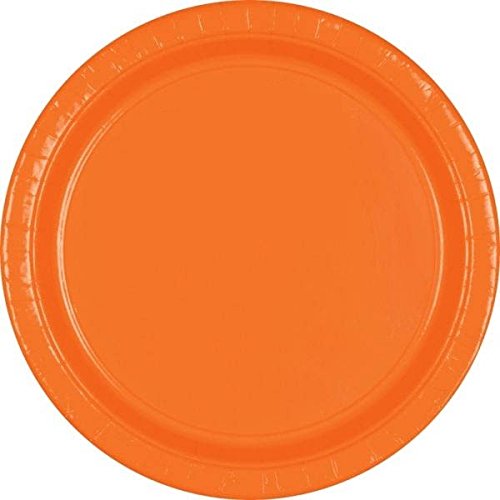 amscan Orange Peel Paper Round Plates | 9