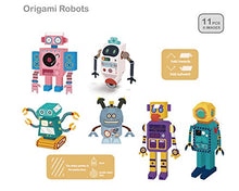 Load image into Gallery viewer, MUKAYIMO Hands Craft DIY 3D Paper Set, Pack of 6 Professional Robots and 10 Traffic Teaser Toys, Educational Toy, Safe and Non-Toxic Paper. (Robots)
