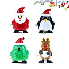 Load image into Gallery viewer, Amosfun 4pcs Christmas Wind Up Toys Reindeer Santa Penguin Tree Wind up Stocking Stuffers Christmas Party Favors for Kids
