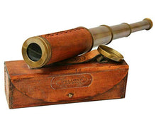 Load image into Gallery viewer, Antique Vintage Dollond London Telescope Pirate Spyglass Brass &amp; Leather w/Case
